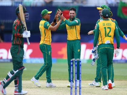 South Africa vs Bangladesh Live Match Updates South Africa beat Bangladesh by 5 runs | SA vs BAN : WHAT A MATCH! माफक लक्ष्य पण संघर्ष मोठा; गोलंदाजांची कमाल, अखेर बांगलादेश चीतपट