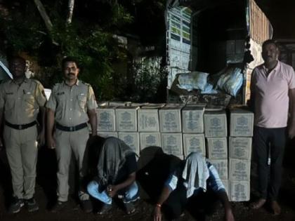 बेकायदा दारू वाहतूक करताना सोलापूर येथील दोघे ताब्यात, बांदा पोलिसांकडून कारवाई