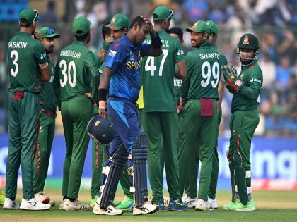 Sri Lanka Vs Bangladesh World Cup 2023 LIVE : Bangladesh win over Sri Lanka for the first time in the World Cup; Amazing innings by captain Shakib and Shanto | बांग्लादेशची ऐतिहासिक कामगिरी; पहिल्यांदाच वन-डे विश्वचषकात श्रीलंकेवर मिळवला विजय