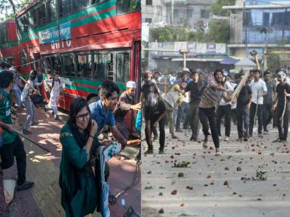 protest against reservation in bangladesh A big protest in Bangladesh on the issue of reservation Students on the street; Six died, schools and colleges closed | आरक्षणाच्या मुद्द्यावरून बांगलादेशात मोठा वाद! विद्यार्थी रस्त्यावर; सहा जणांचा मृत्यू, शाळा-कॉलेज बंद