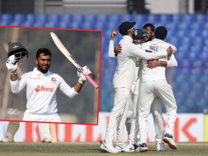 IND vs BAN 1st Test : Century on debut for Zakir Hasan,  Day four ends with Bangladesh : 272/6, They need another 241 runs to win with 4 wickets in hand. | IND vs BAN 1st Test : जाकिर हसनच्या शतकानं वाढवलं टीम इंडियाचं टेंशन; अक्षर पटेलने ब्रेक लावलाय पण...