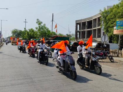 Motorcycle rally in Khamgaon on the occasion of Mahatma Basaveshwar birth anniversary | महात्मा बसवेश्वर जन्मोत्सवानिमित्त खामगावात मोटारसायकल रॅली