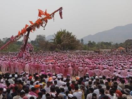 Kashinath changbhal in Bavdhan satara; A large crowd of devotees for the historic, traditional Bagad ceremony | Satara News: बावधनात ‘काशिनाथाचं चांगभलं’चा गजर; ऐतिहासिक, पारंपरिक बगाड सोहळ्यासाठी भाविकांची मोठी गर्दी