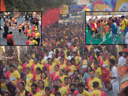 the colors of fitness seen in the Lokmat Maha Marathon, Runners welcome at the venue | तोच जोश.. तोच जल्लोष! लोकमत महामॅरेथॉनमध्ये दिसले फिटनेसचे रंग; धावपटूंचे जागोजागी स्वागत