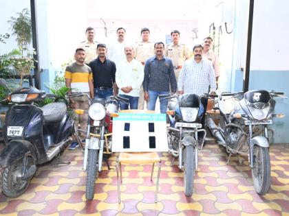 2 innkeepers handcuffed by police; 1 lakh items including 4 two-wheelers seized | २ सराईत चोरट्यांना पोलिसांनी ठोकल्या बेड्या; ४ दुचाकीसह १ लाखाचा मुद्देमाल जप्त