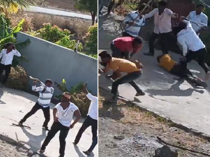 Stone pelting attack on a house due to complaint; Two groups clashed, six seriously | Video: तक्रार दिल्याच्या कारणावरून दगडफेक करत हल्ला; दोन गट भिडले, सहा जण जखमी