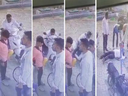 Teacher falls from bike while filling petrol in Beed, dies on the spot due to heart attack | हृदय सांभाळा! पेट्रोलपंपावर शिक्षक दुचाकीवरून कोसळले, हृदयविकाराच्या झटक्याने मृत्यू