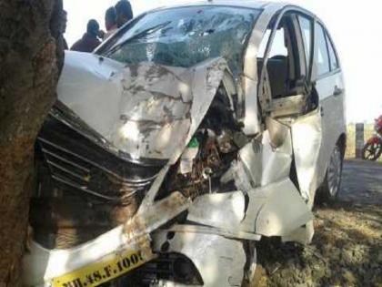 Kshirsagar n other two people killed in a road accident near Patoda | पाटोदया जवळील अपघातात हापसीवाले क्षीरसागर सह दोघे ठार 