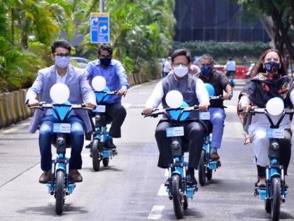 Will get e-bikes Service in BKC; MMRDA's initiative for environmental conservation | बीकेसीत ५ रुपयांत ई-बाईक्सची सुविधा मिळणार; पर्यावरण संवर्धनासाठी MMRDA चा उपक्रम