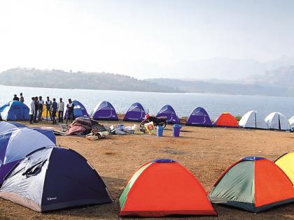 Tourists crowded out of the store, the area over-flow! Christmas holidays; Get ready for two thousand cloth tents | पर्यटकांच्या गर्दीने भंडारदरा परिसर ओव्हर-फ्लो! नाताळनिमित्त सुट्यांची पर्वणी; दोन हजार कापडी तंबू सज्ज