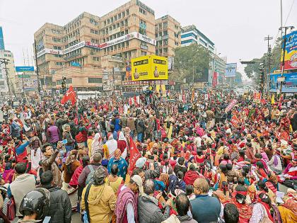 'India closed' composite of trade unions | कामगार संघटनांचा ‘भारत बंद’ संमिश्र