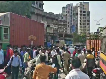 Young woman dies in collision with container in Bhiwandi | भिवंडीत कंटेनरच्या धडकेत युवतीचा मृत्यू