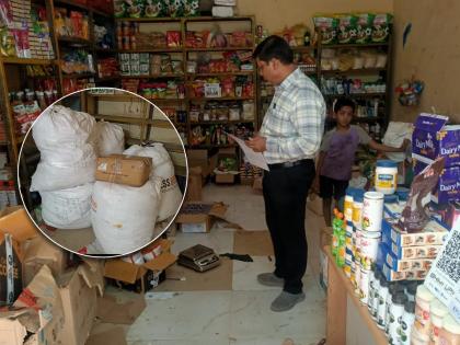 Action taken against shops selling expired food in Bhiwandi, materials worth 71 thousand seized | भिवंडीत मुदतबाह्य खाद्यपदार्थ विक्री करणाऱ्या दुकानांवर कारवाई,७१ हजारांचे साहित्य जप्त