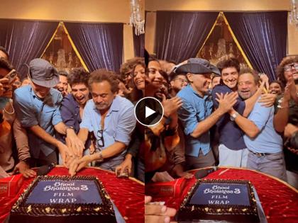 Karthik Aaryan s Bhoolbhulaiyya 3 shoot complete cuts cake on set shared post | कार्तिक आर्यनच्या 'भूलभूलैय्या 3' चं शूट पूर्ण, सेटवर कट केला केक; पोस्ट शेअर करत म्हणाला...