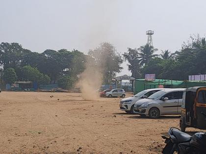 Raigad: A vortex suddenly formed on Alibaug beach | Raigad: अलिबाग समुद्र किनारी अचानक निर्माण झाला भोवरा