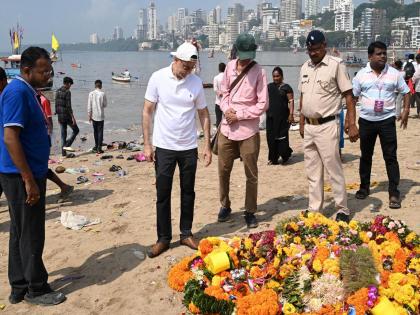 in mumbai about 550 tonnes of organic fertilizer will be made from nirmalya cleanliness campaign of the municipality on chowpatty | निर्माल्यापासून ५५० टन सेंद्रिय खत बनविणार; पालिकेची चौपाट्यांवर स्वच्छता मोहीम