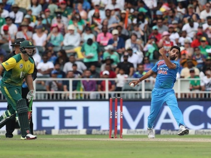 Bhubaneswar's perfect punch! India beat South Africa by 28 runs in the first T20 | भुवनेश्वरचा परफेक्ट पंच! पहिल्या टी-20त भारताची दक्षिण आफ्रिकेवर 28 धावांनी मात  