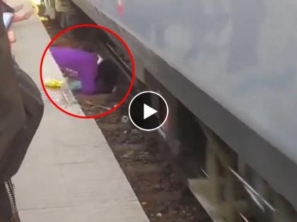 bihar women save life of her 2 children  fall in railway track survive after train video goes viral on social media  | जीवाची पर्वा न करता लेकरांसाठी ढाल बनली आई; Video पाहून तुमच्या अंगावर शहारा आल्याशिवाय राहणार नाही