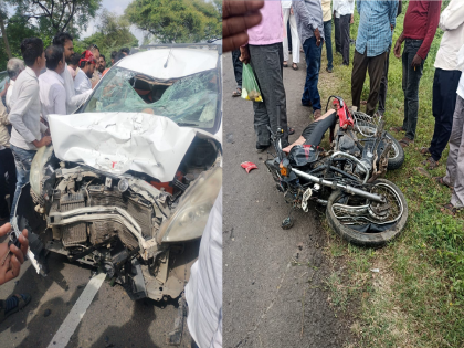 A speeding car collided head-on with a two-wheeler, two youths died on the spot | भरधाव कारची दुचाकीला समोरासमोर धडक, दोन तरुणांचा जागीच मृत्यू