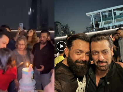 Salman Khan celebrated his birthday with niece Ayat inside Video viral bobby deol also seen | सलमान खानने भाची आयतसोबत जोरदार साजरा केला वाढदिवस, Video व्हायरल