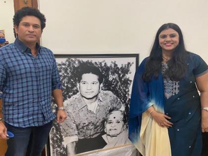 Sachin tendulkar called Radhika Gaitonde for painting with his mother | Sachin Tendulkar: सचिनचा फोन आला, 'मला माझ्या आईसोबत चित्र काढून हवेय'; राधिकाची चित्रकला भावली