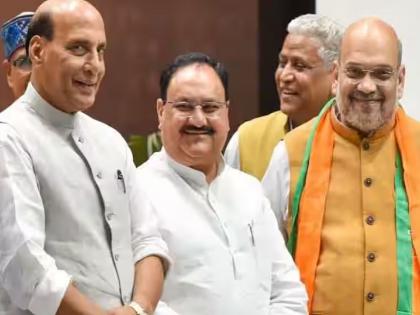 BJP preparing to use formula of 70 age bar; 56 leaders will be 'out' along with Rajnath Singh from loksabha Election | भाजप ७० चा फॉर्म्युला वापरण्याच्या तयारीत; राजनाथ सिंहांसह ५६ नेते 'आऊट' होणार