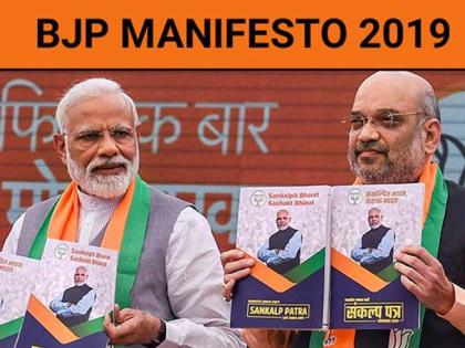 BJP's manifesto; Pension will be given to farmers and traders over 60 years | भाजपचे संकल्पपत्र; ६० वर्षांवरील शेतकरी व व्यापाऱ्यांना देणार पेन्शन