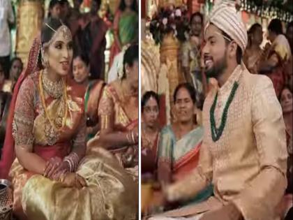 instagram reel video bride asked why do you want to get married hearing the answer of groom people start laughing watch | Bride Groom Funny Video Instagram Reel :  भर मंडपात, चार चौघात नवरीने प्रश्न टाकला, का करायचंय लग्न? वराच्या उत्तराने सारेच झाले अवाक्