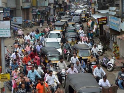 Traffic jam for five hours in the past | भुसावळात पाच तास वाहतूक ठप्प