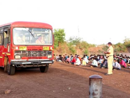 Jayant Patil repatriated 480 people, 16 buses left Sangli for tamilnadu MMG | जयंत पाटलांनी ४८० जणांची घरवापसी केली, सांगलीतून १६ बस रवाना