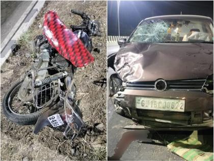 Buldhana Heavy collision between four wheeler two wheeler death of seriously injured in the accident | बुलढाणा : चारचाकी, दुचाकीची जोरदार टक्कर, अपघातातील गंभीर जखमीचा मृत्यू