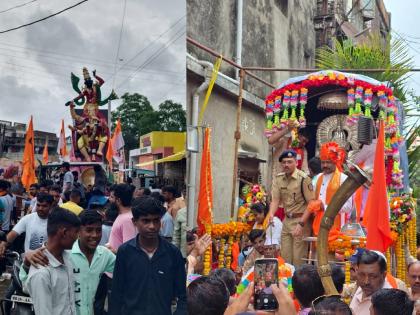 The Labour Minister paid his respects; the District Superintendent of Police accompanied Bappa! | कामगार मंत्र्यांनी केले मनोभावे वंदन; जिल्हा पोलीस अधीक्षकांनी केले बाप्पांचे सारथ्य!
