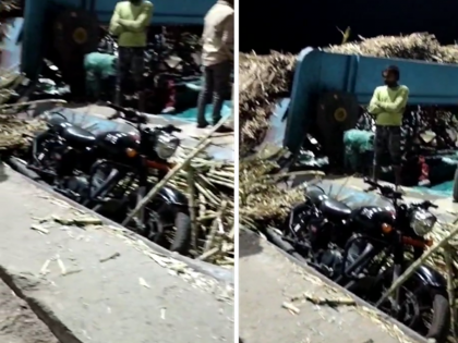 Refusal to pay by the factory; Angry farmers thrown bike into sugarcane mills | कारखान्याकडून पैसे देण्यास टाळाटाळ; संतप्त शेतकऱ्याने बुलेट टाकली थेट उसाच्या गव्हाणीत