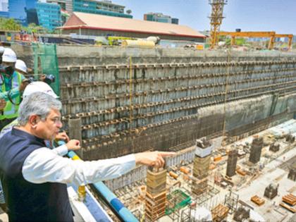 76 percent excavation of BKC station of bullet train completed; Railway Minister Ashwini Vaishnav visits the project site | बुलेट ट्रेनच्या बीकेसी स्टेशनचे ७६ टक्के खोदकाम पूर्ण; रेल्वेमंत्री अश्विनी वैष्णव यांची प्रकल्पस्थळाला भेट 76 percent excavation of BKC station of bullet train completed; Railway Minister Ashwini Vaishnav visits the project site | बुलेट ट्रेनच्या बीकेसी स्टेशनचे ७६ टक्के खोदकाम पूर्ण; रेल्वेमंत्री अश्विनी वैष्णव यांची प्रकल्पस्थळाला भेट