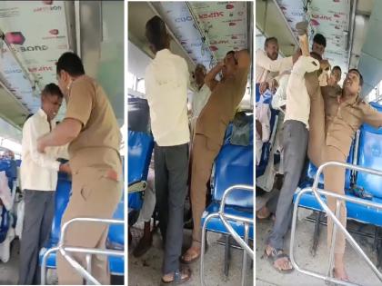 Conductor assaulted in bus over free ride; First offense in Kandahar under the new law | मोफत प्रवासावरून बसमध्ये वाहकास मारहाण; नवीन कायद्यानुसार कंधारमध्ये पहिला गुन्हा