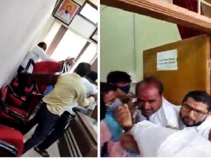 Aurangabad Panchayat Samiti Deputy Speaker Arjun Shelke beaten by Congress members, charges were filed against six activists | बंडखोरी काँग्रेसच्या जिव्हारी; उपसभापती शेळकेंच्या डोक्यात मारली खुर्ची, सहा कार्यकर्त्यांवर गुन्हा दाखल