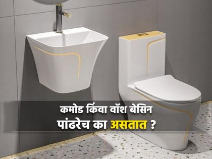 Why is the commode or basin in the bathroom mostly white | बाथरूममधील कमोड किंवा वॉश बेसिन पांढऱ्या रंगाचेच का असतात? जाणून घ्या कारण...