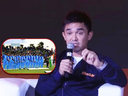 Can football will popular in india like cricket Sunil Chhetri, captain of the Indian football team, gave a heart-wrenching answer to this question  | VIDEO: भारतात फुटबॉल क्रिकेटची बरोबरी करू शकेल का? सुनील छेत्रीच्या उत्तरानं जिंकली मनं