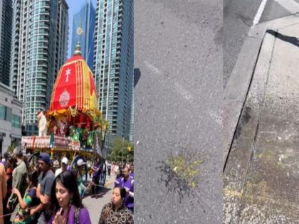 India expresses outrage over incident during Rath Yatra procession in Toronto Canada | कॅनडात इस्कॉनच्या रथयात्रेवर फेकली अंडी; परराष्ट्र मंत्रालयाने केली कॅनेडियन सरकारकडे कारवाईची मागणी India expresses outrage over incident during Rath Yatra procession in Toronto Canada | कॅनडात इस्कॉनच्या रथयात्रेवर फेकली अंडी; परराष्ट्र मंत्रालयाने केली कॅनेडियन सरकारकडे कारवाईची मागणी