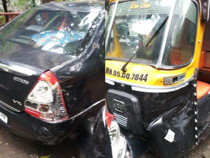 Accident due to learner driver, damage to two vehicles in dombivali | शिकाऊ वाहनचालकामुळे अपघात, दोन वाहनांचे नुकसान