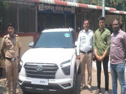 Putting MLA logo on the car was expensive Punitive action against youth | गाडीवर आमदार लोगो लावणं पडलं महागात; युवकावर दंडात्मक कारवाई