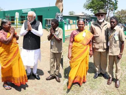 What is the difference between these two photos of Modi in the jungle? Congress leader's shrinivas b.vchallenge | मोदींच्या 'या' दोन फोटोत फरक काय? काँग्रेस नेत्याचं चॅलेंज; नेटीझन्सचं प्रत्युत्तर