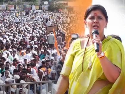 ``No one can silence my voice''; Pankaja Munde's direct warning from the gathering | "माझा आवाज कोणीही दाबू शकणार नाही"; पंकजा मुंडेंचा मेळाव्यातून थेट इशारा