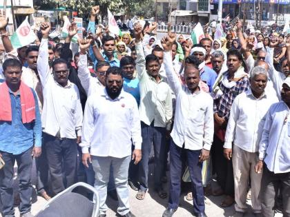 Otherwise intense agitation, the farmers' association marched on the collector's office | अन्यथा तीव्र आंदोलन, शेतकरी संघटनेचा जिल्हाधिकारी कार्यालयावर धडकला मोर्चा