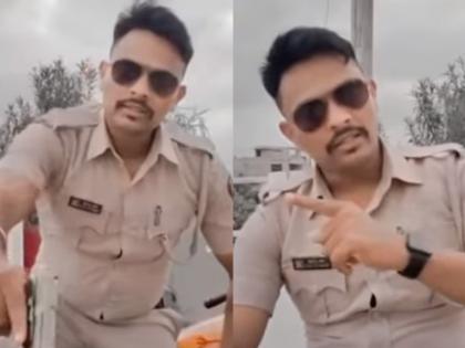 Khaki uniform, gun in hand; Amaravati Police suspended for airing on social media | खाकी वर्दी, हातात बंदुक अन् ; सोशल मीडियावर हवा करणारा पोलीस निलंबित