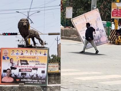 We are adorned with Marathi! youth is not spoken, 'done' against banner of hindi in kdmc | माय मराठीचं 'भूषण' ! कल्याणच्या पठ्ठ्याने बोलून नाही, 'करुन दाखविलं' 