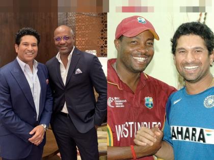 A new photo with an old friend brian lara, Sachin Tendulkar says about "this" friendship in one sentence | जुन्या मित्रासोबत नवा फोटो, "या" मैत्रीबद्दल सचिन एका वाक्यात सांगतो