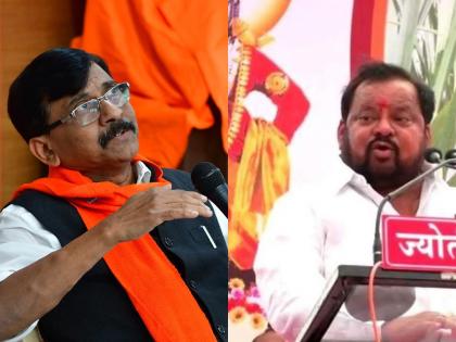 In the morning, eat a lot of food; MLA Shahaji Patil imitated Sanjay Raut | सकाळी बशीभर पवं खातंय अन्; आमदार शहाजी पाटलांनी केली संजय राऊतांची नक्कल