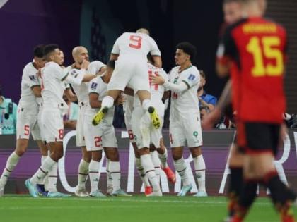 Fifa's colorful fever... Morocco defeats mighty Belgium | फिफाचा रंगतदार फिव्हर... मोरोक्कोने बलाढ्य बेल्जियमला नमवले