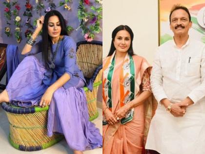 Kamya Punjabi joins Congress, bhai Jagtap welcome actress | काम्या पंजाबीचा काँग्रेसमध्ये प्रवेश, भाईंनी केलं अभिनेत्रीचं स्वागत